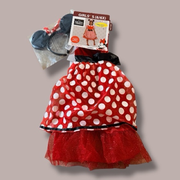 New! Disney Minnie Mouse classic costume for girls Size Small 6/6x - Picture 2 of 4